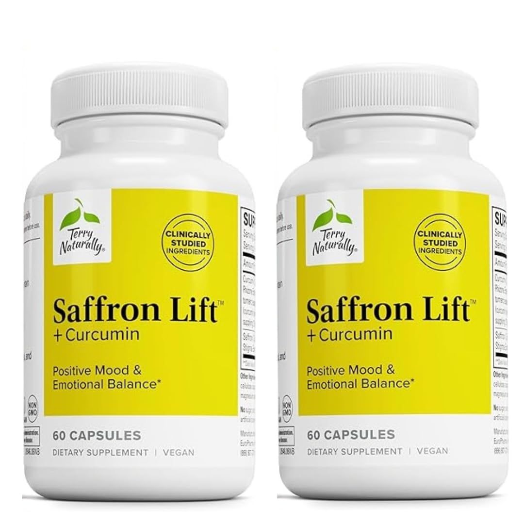 Terry Naturally Saffron Lift + Curcumin Capsules, 120 Capsules