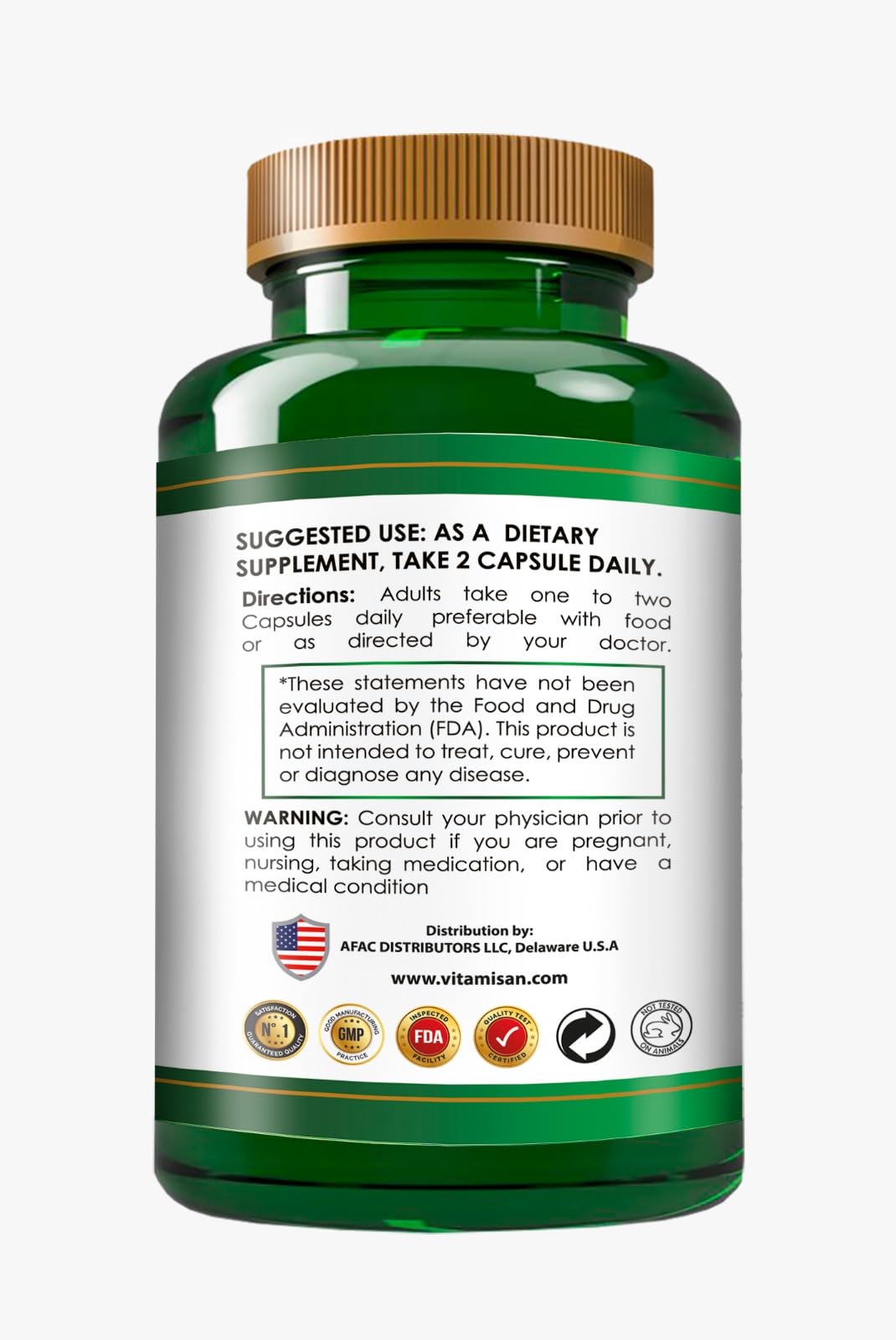 All Nue Anamu 1250mg Capsules, 120 Count