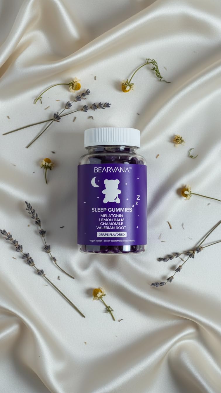 BEARVANA Sleep Gummies with Melatonin Gummies 60 Count