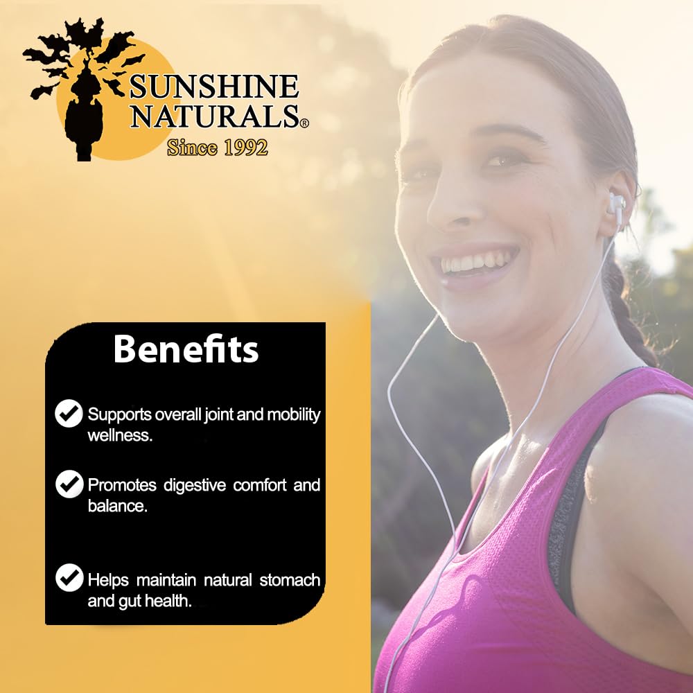 Sunshine Naturals Turmeric Plus Ginger Dietary Supplement Capsule, 90 Count