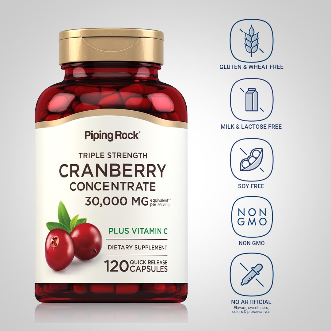Piping Rock Cranberry Capsules, 120 Count