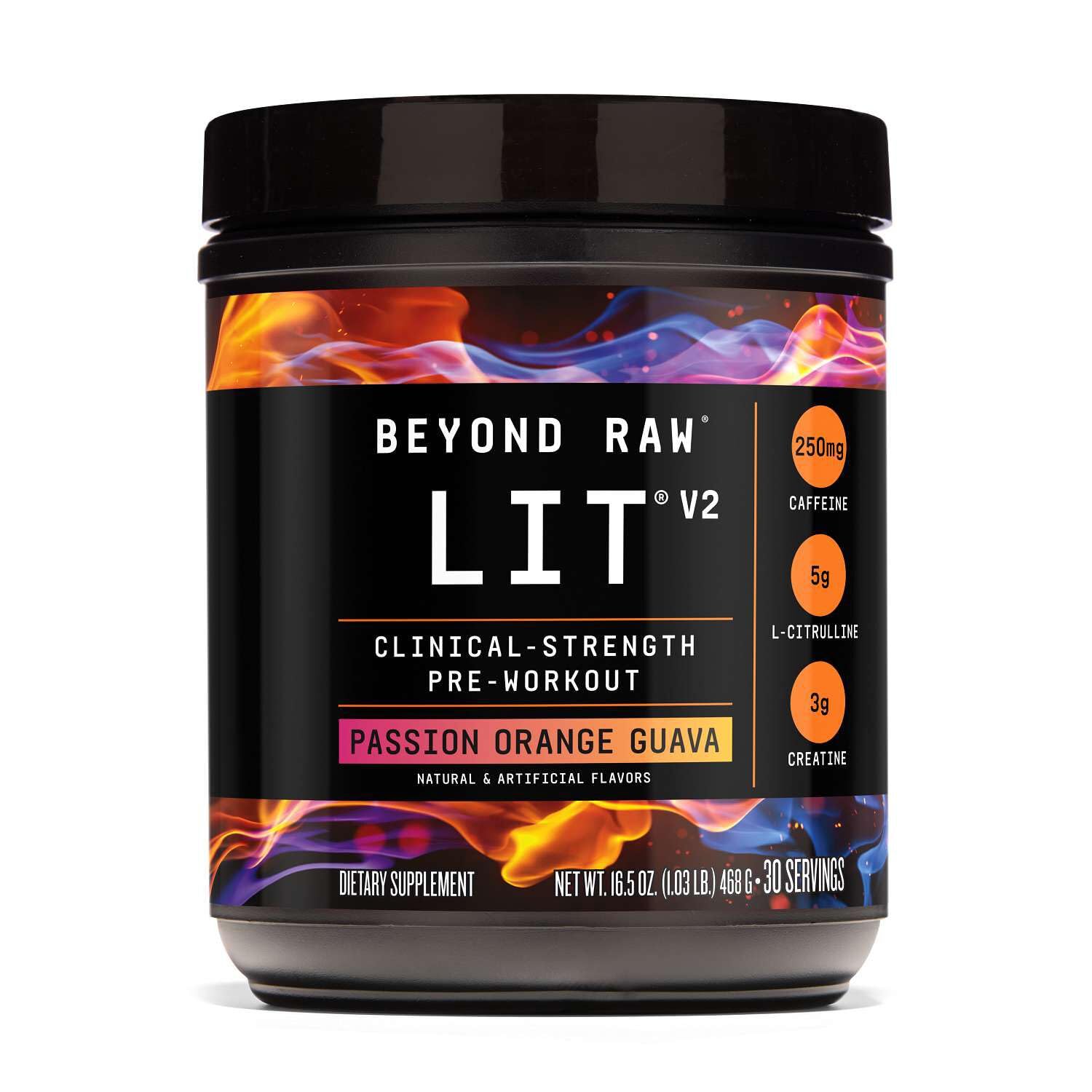 BEYOND RAW LIT V2 Clinical Strength Pre Workout Powder 16.5