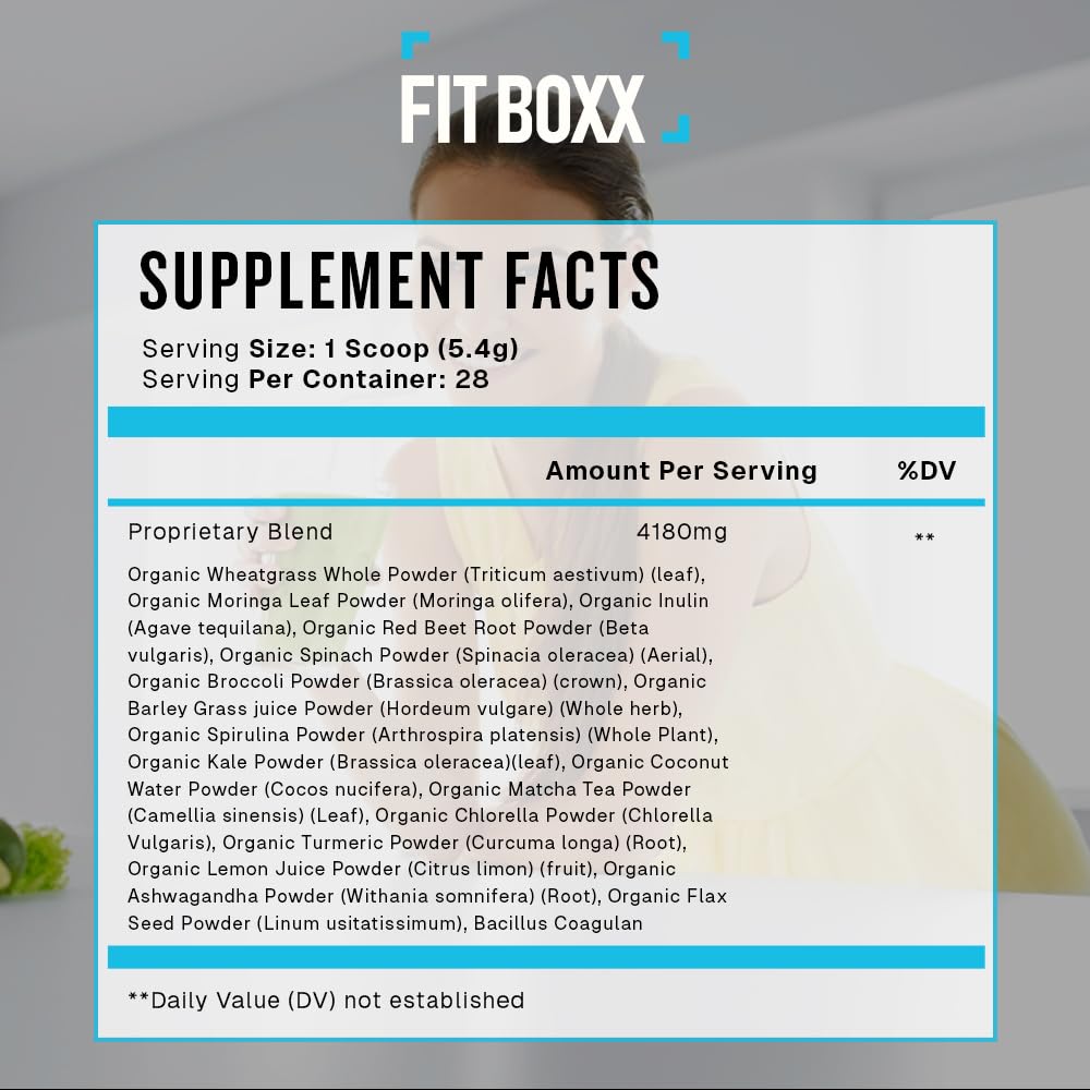 Fit Boxx VitalMatrix Organic Greens Powder 5.3 Ounce