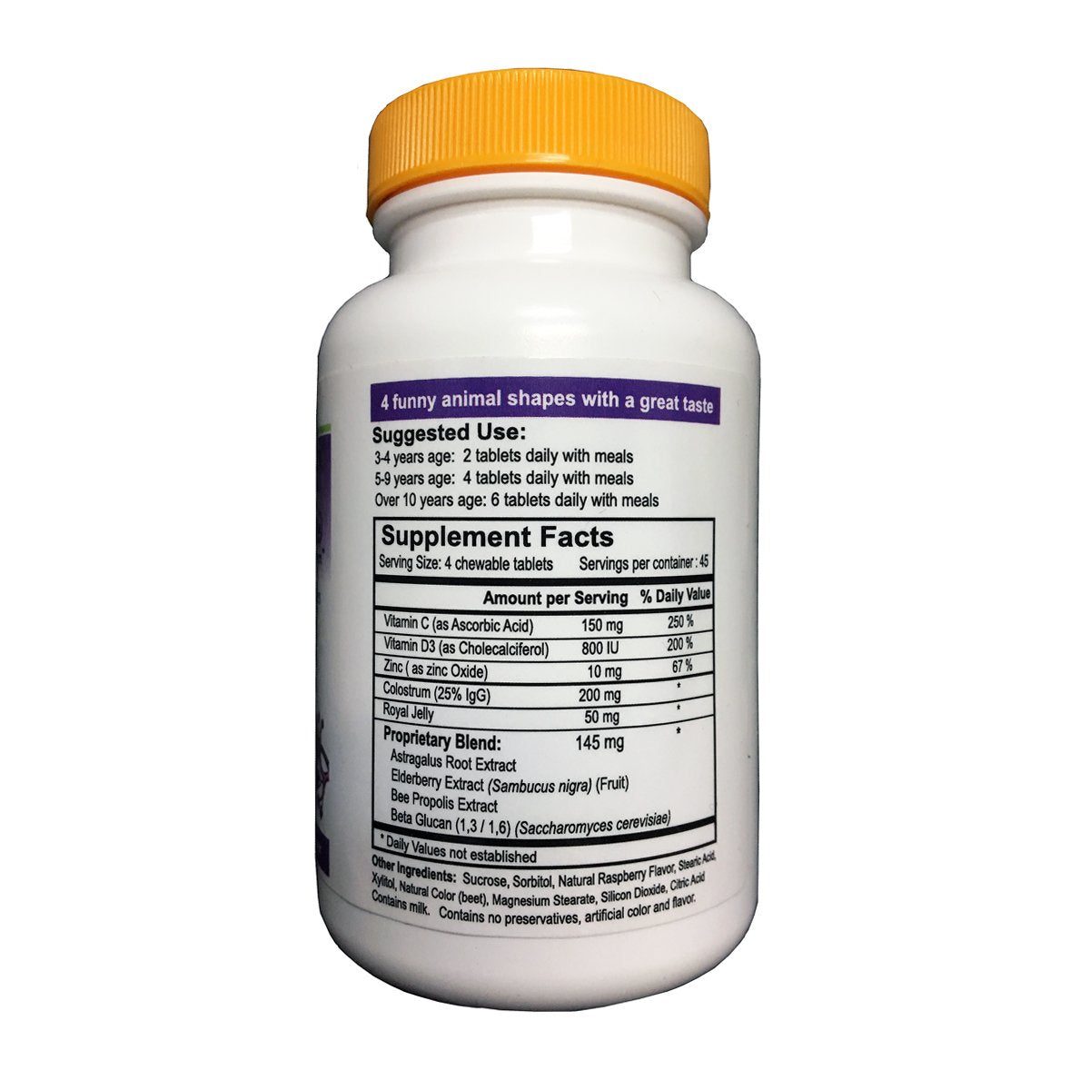Nutripia Kidmune Kids Immune Support Supplement Chewable Tablets 180 Tablets