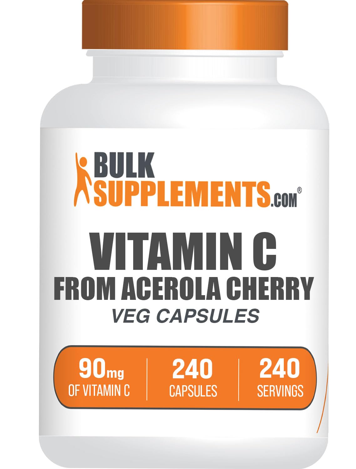 BulkSupplements Vitamin C from Acerola Cherry 240 Capsules