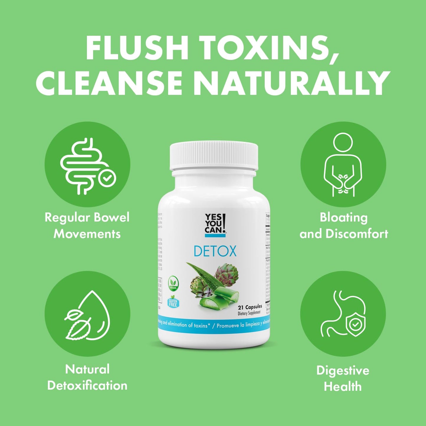 Yes You Can! Natural Detox Pills Capsule, 21 Count