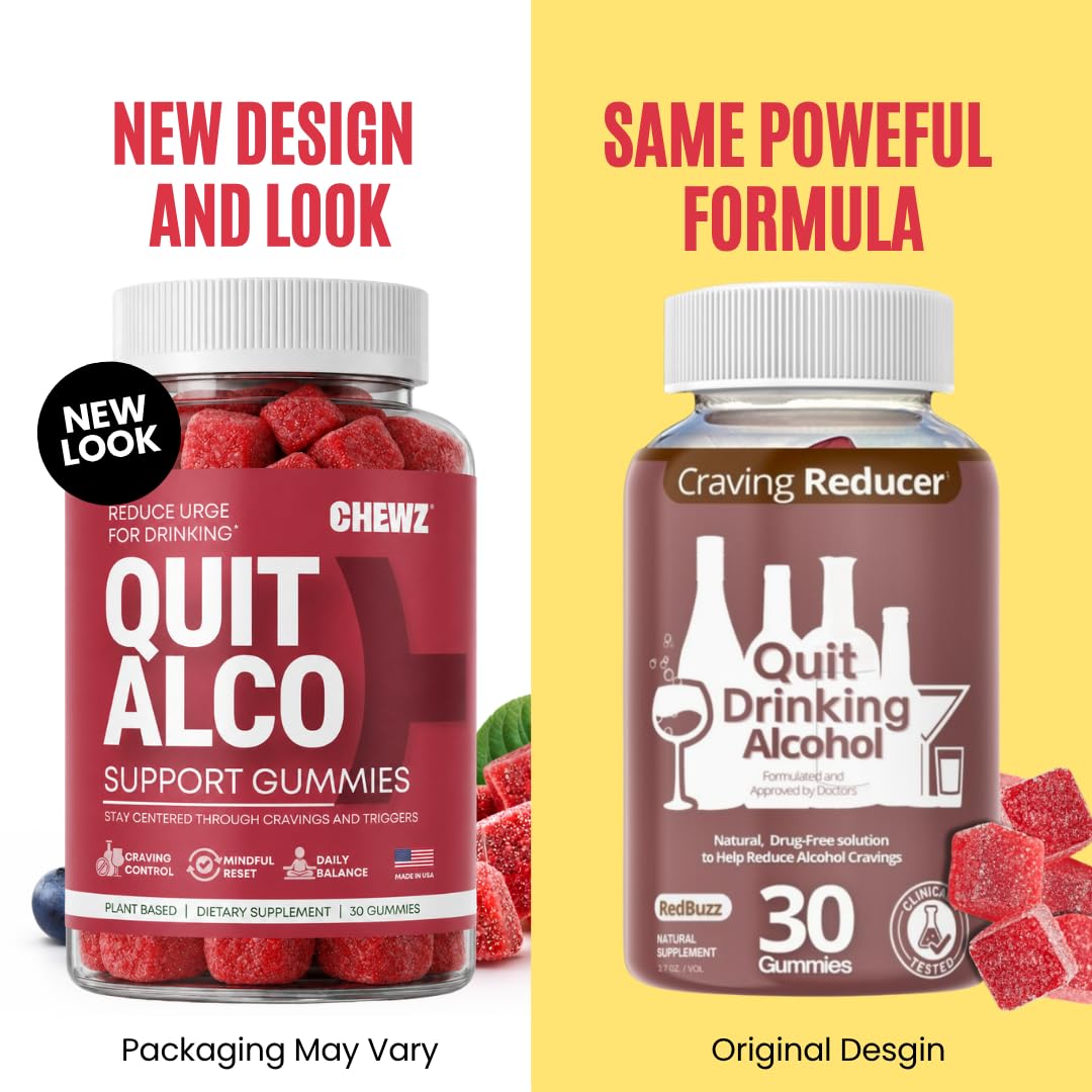 Health Chews CHEWZ Quit ALCO Support Gummies, 30-count