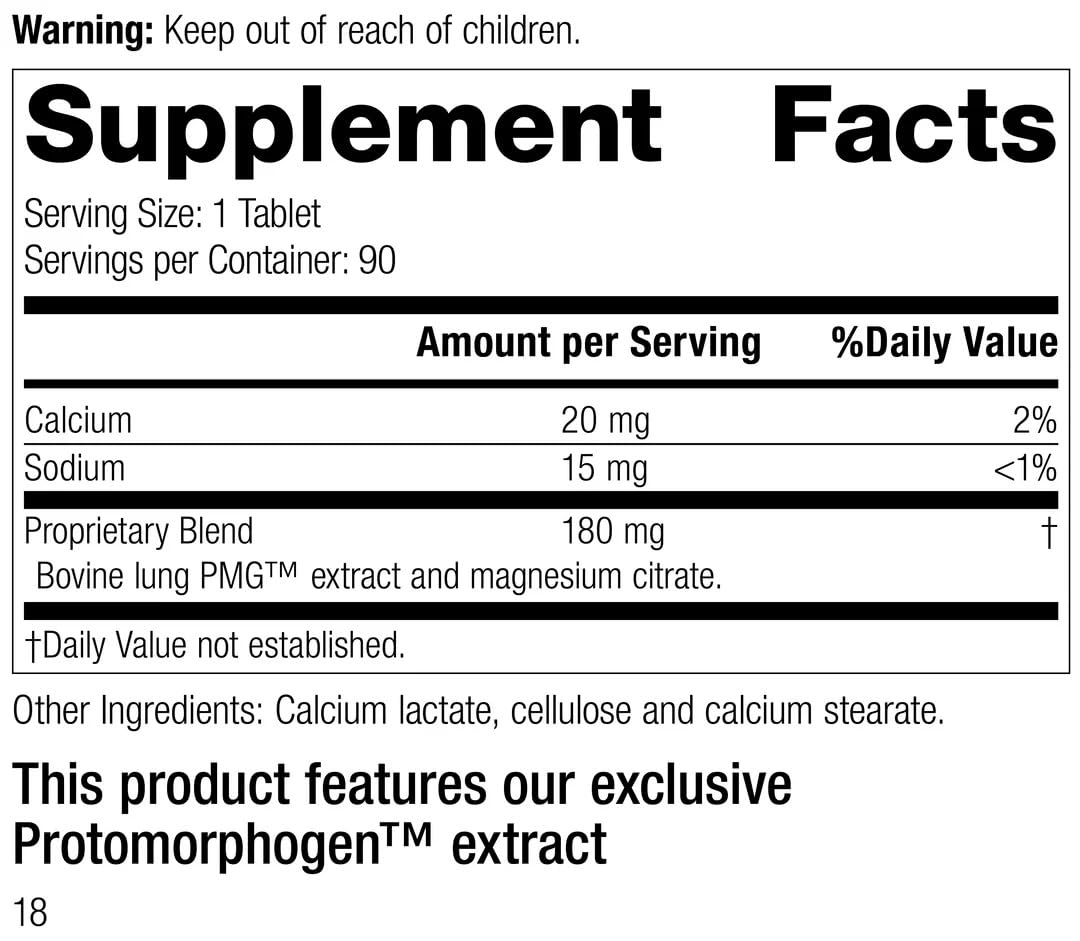 Standard Process Inc. Pneumotrophin PMG 90 Tablets