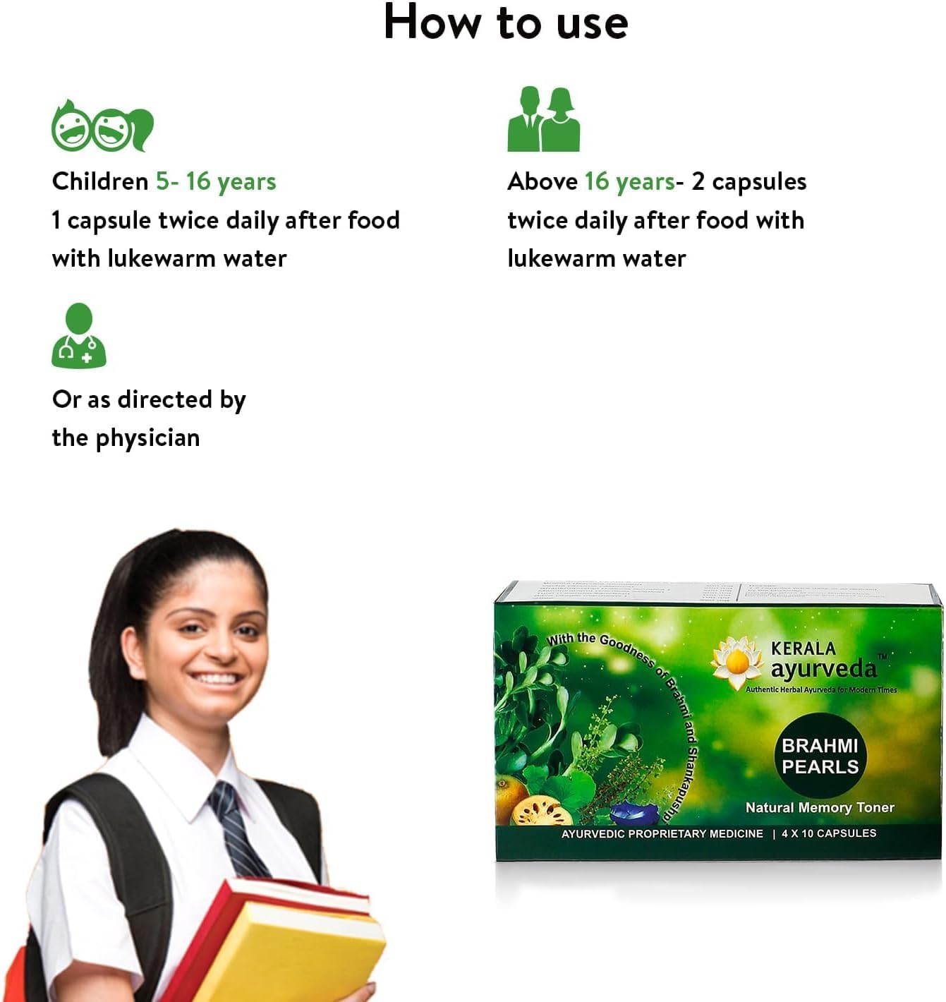 Generic Senta Ayurvedic Brahmi Pearls Capsules, 40 Count
