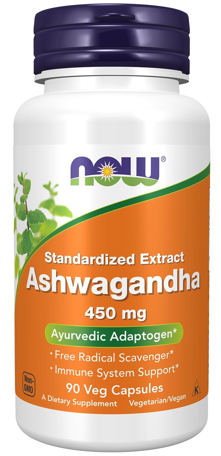 NOW Foods Ashwagandha Extract 450mg Capsules 90 Count