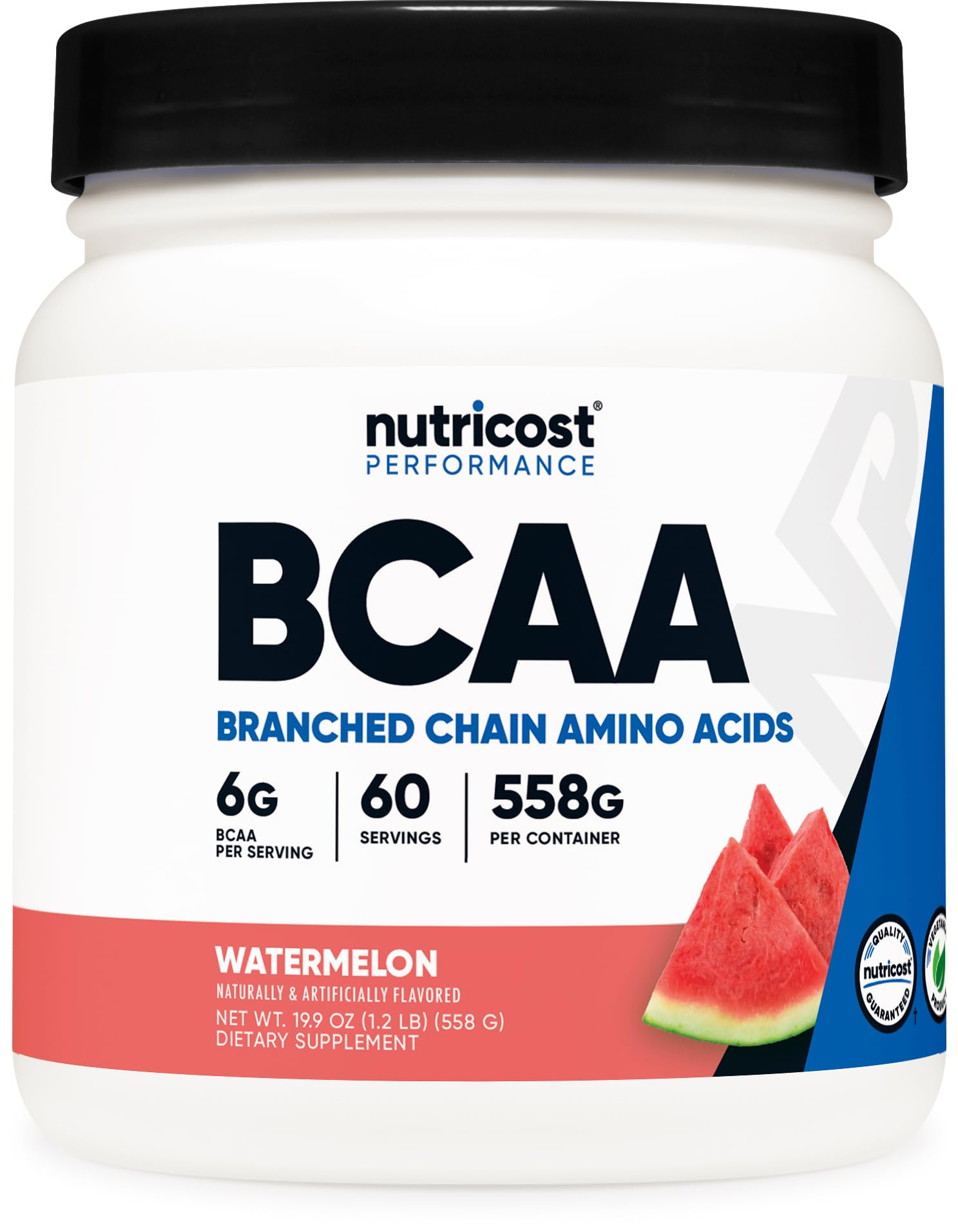 Nutricost BCAA Powder 2:1:1 Watermelon, 0.2 oz, 60 Servings