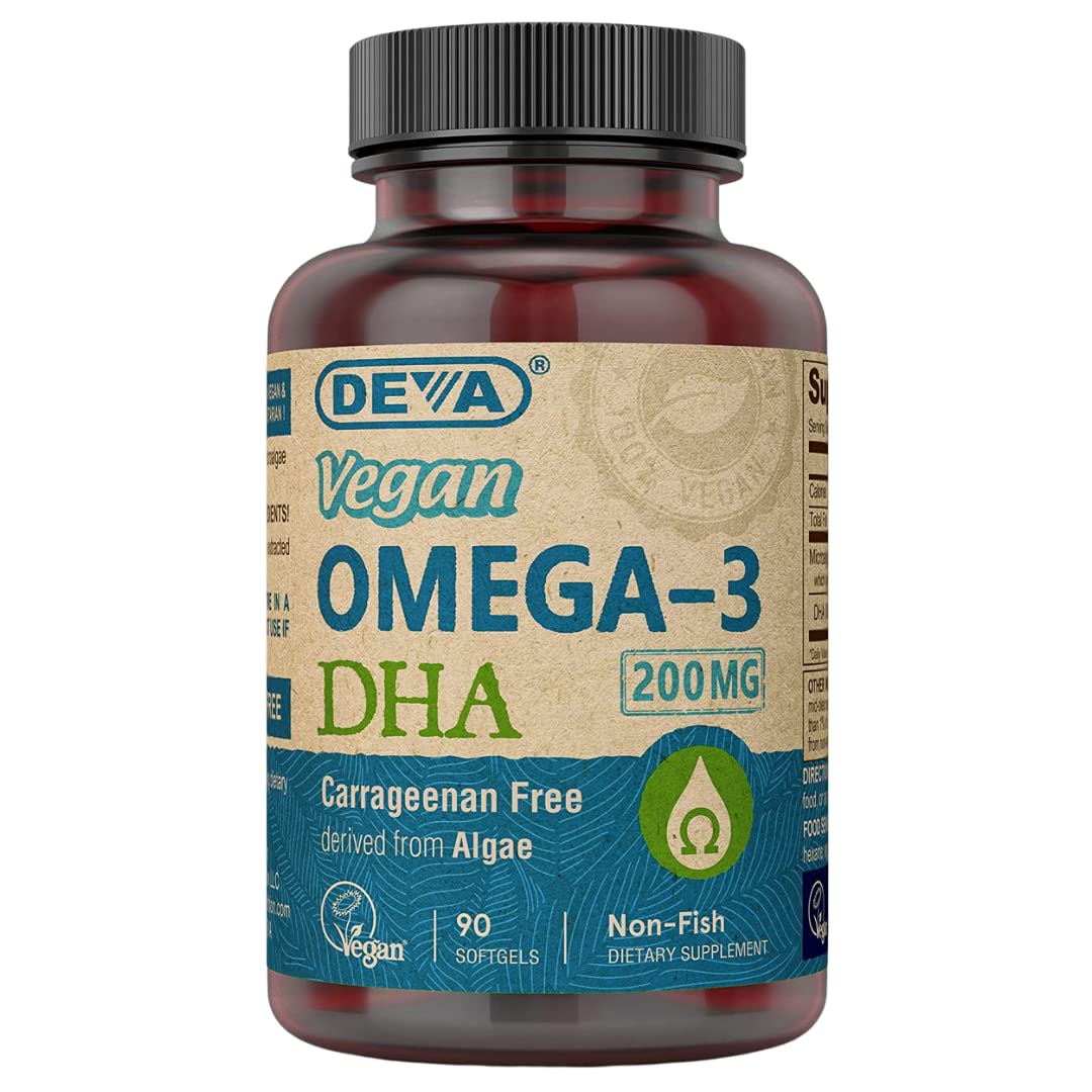 DEVA Vegan Omega-3 DHA Supplement Softgels 90