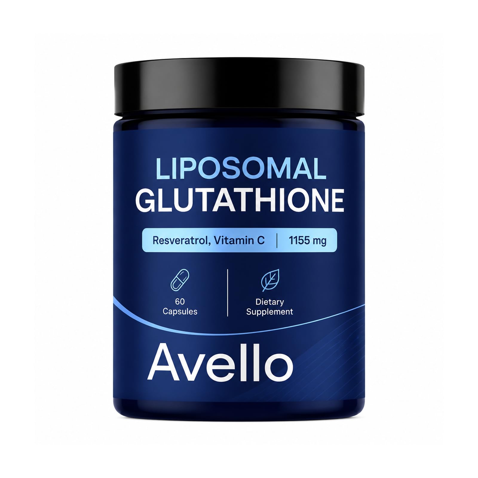 LABIXU Avello Liposomal Glutathione 1000mg with Resveratrol, Vitamin C, Selenium and Vitamin B2 – Antioxidant Supplement for Immune System Support and Overall Wellness, 60 Capsules