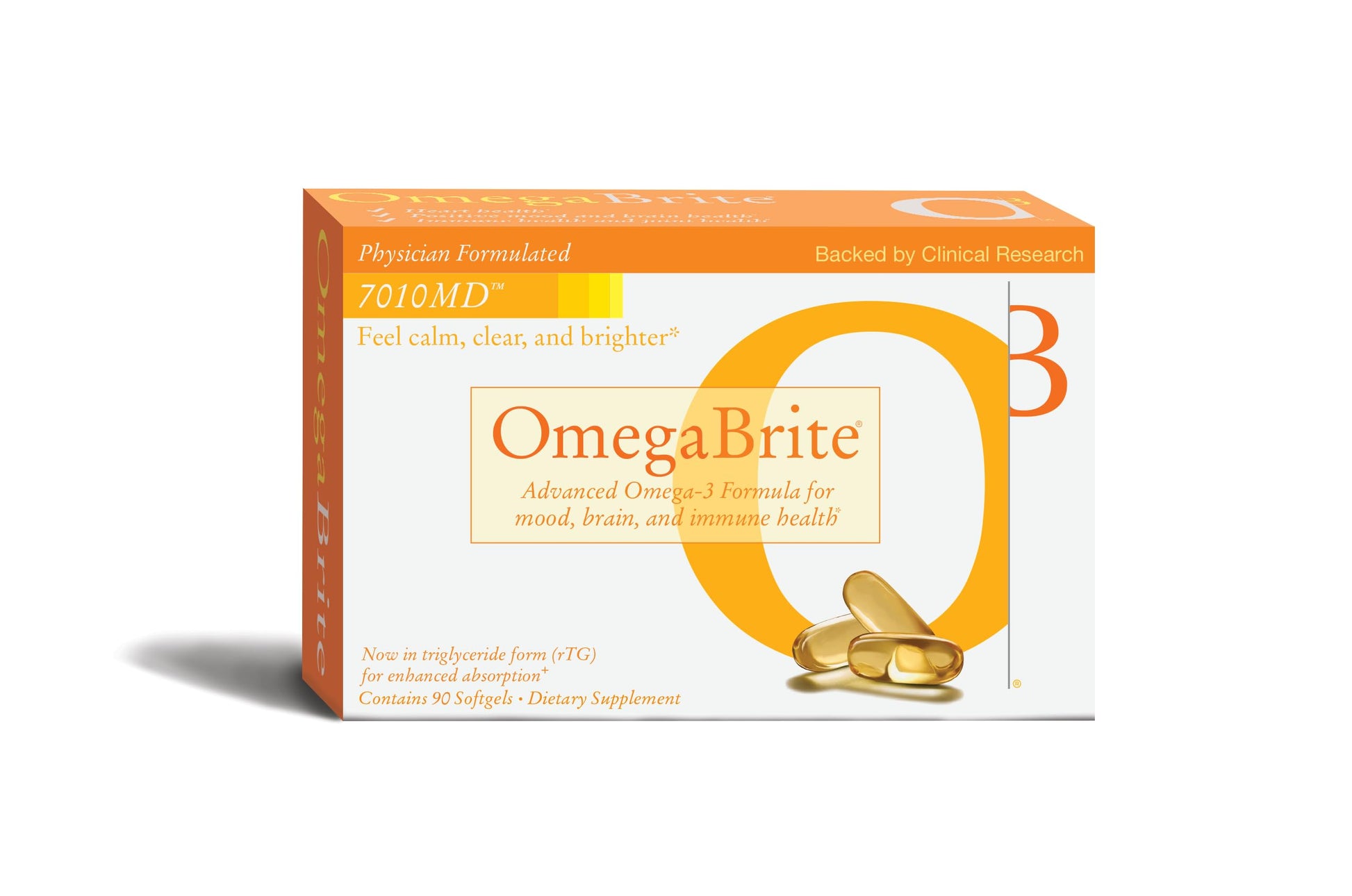 OmegaBrite 7010MD Advanced Omega-3 Formula Softgels, 1140 mg EPA per Serving, 90 Count