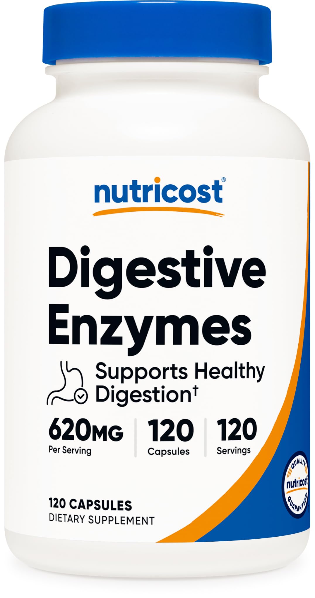 Nutricost Digestive Enzymes 620mg Complete Digestive Enzyme Supplement Capsules, 120 Count