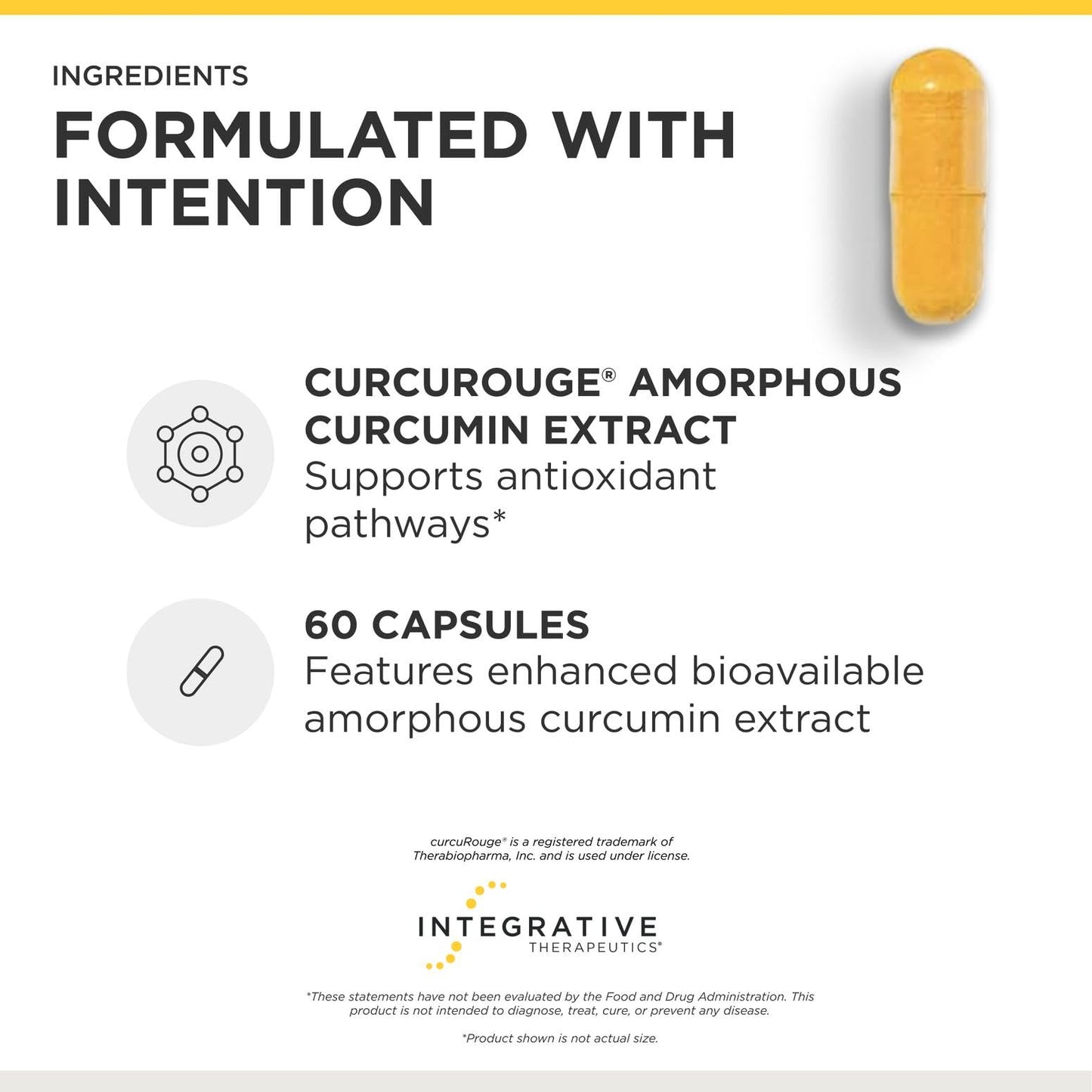 Integrative Therapeutics Curalieve Curcumin Formula for Antioxidant Support 60 Capsules