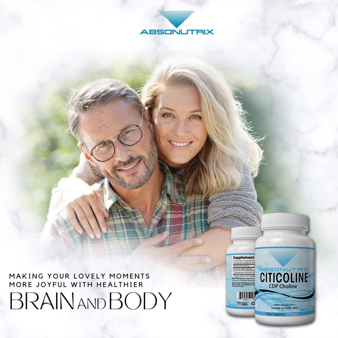 Absonutrix Citicoline CDP Choline 530mg Capsules, 1 Count
