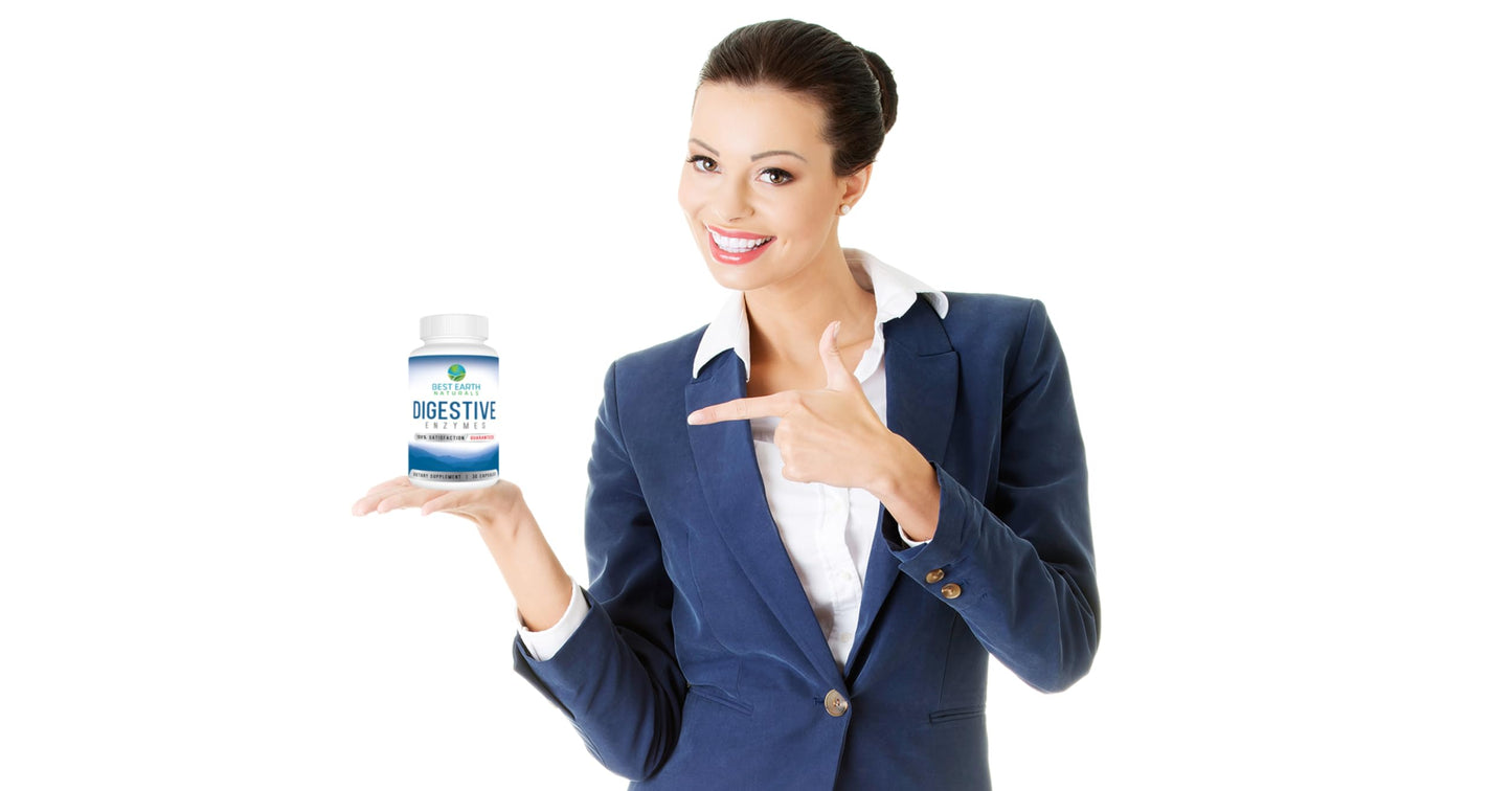 Best Earth Naturals Digestive Enzymes Maximum Strength Formula to Help Promote Healthy Digestion Vegetable Capsules, 30 Count