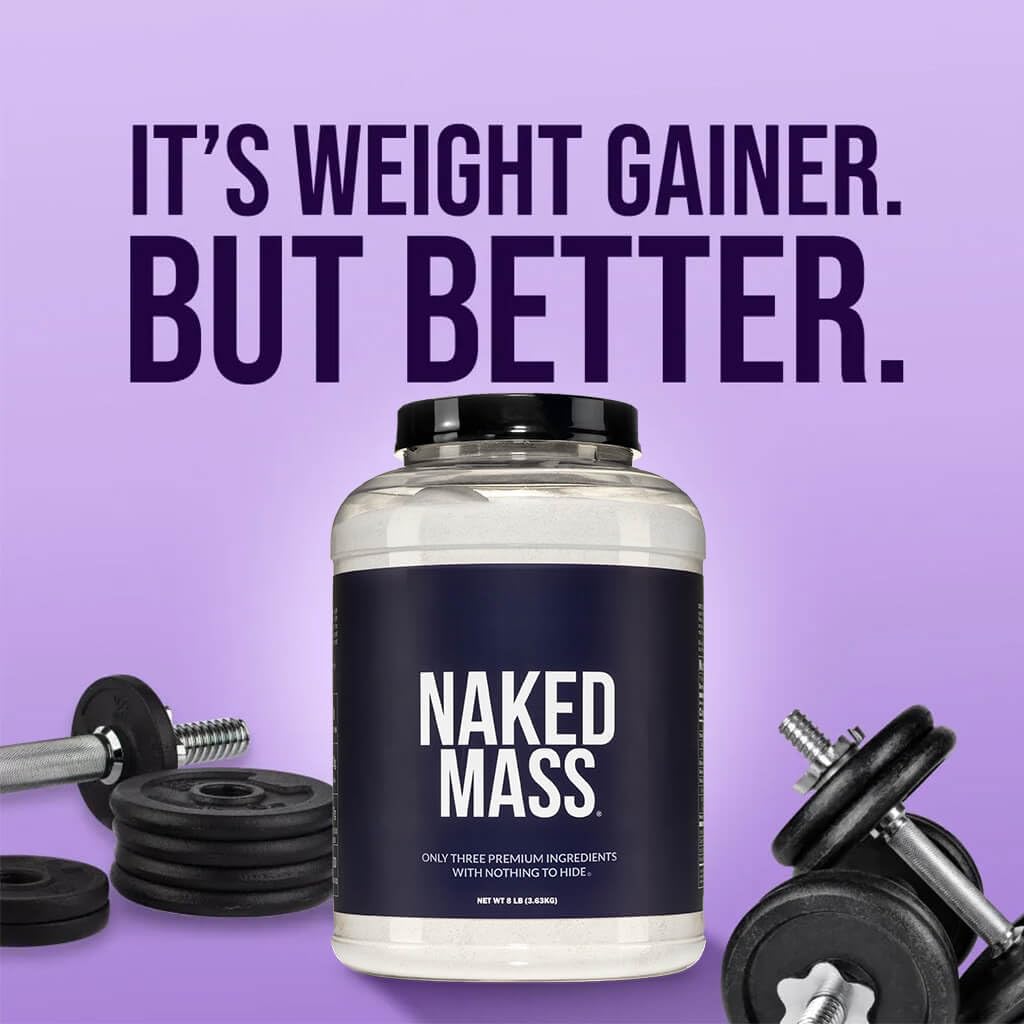 NAKED Chocolate Peanut Butter Mass Protein Powder - 8 lb Bulk, 128 Servings