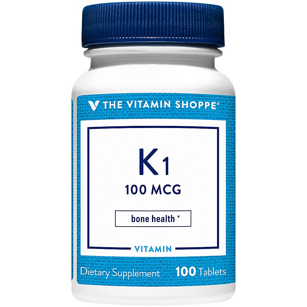 The Vitamin Shoppe Vitamin K1 100 mcg Daily Vitamin Supplement Tablet 1 Count