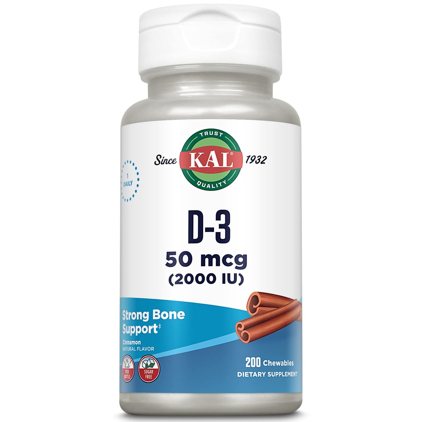 KAL Vitamin D3 Chewables, 200 Count