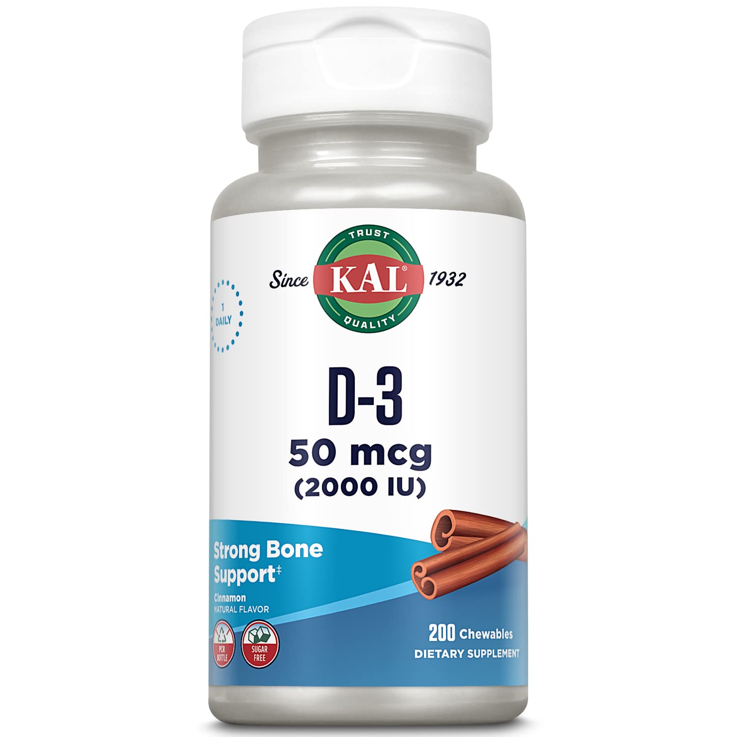 KAL Vitamin D3 Chewables, 200 Count