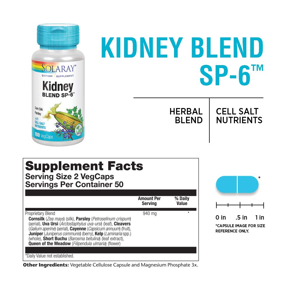 Solaray Kidney Blend SP-6 Capsules 100