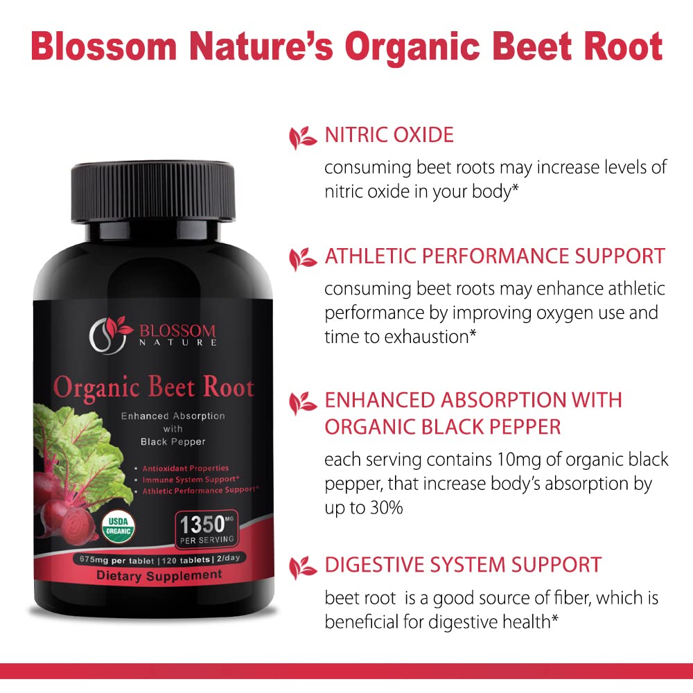 Blossom Nature Beet Root Powder Capsules 120 Capsules