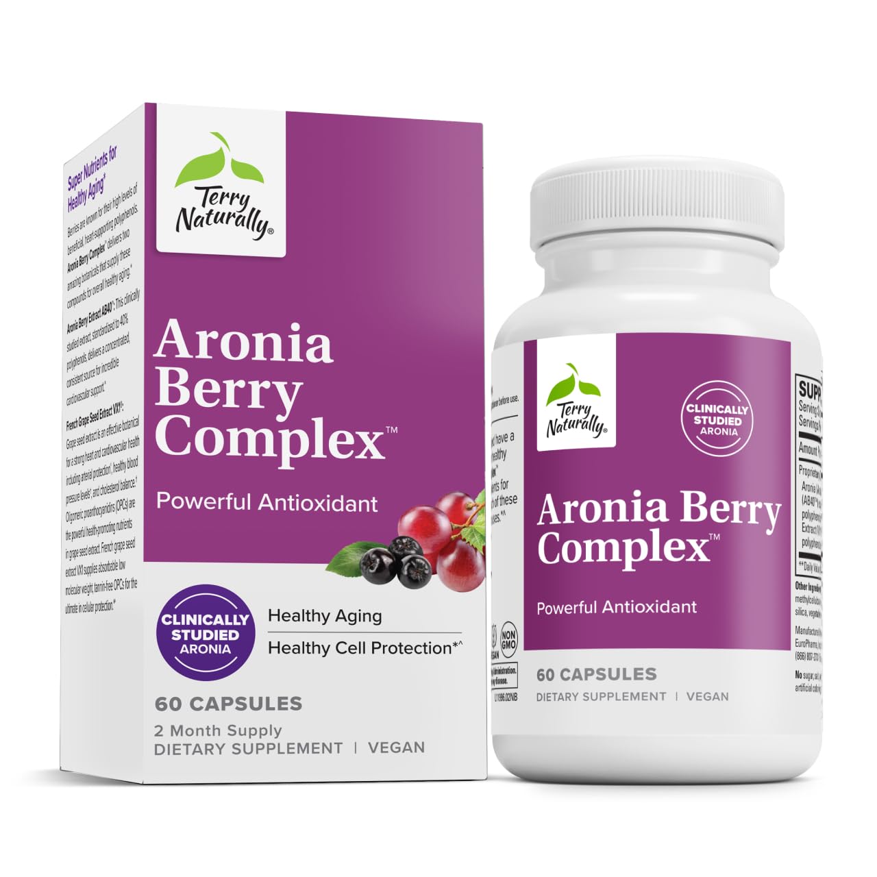 Terry Naturally Aronia Berry Complex with Grape Seed Extract 60 Capsules