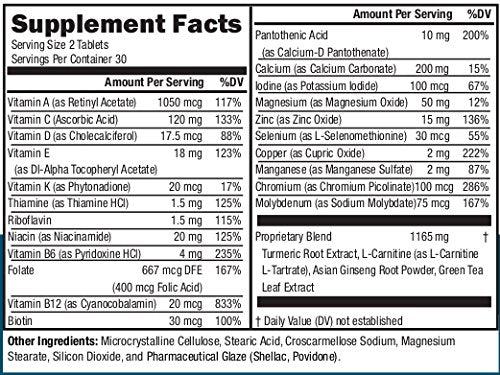 NeoVitin Men's 50+ Multivitamin/Multimineral Powder, 60 Count