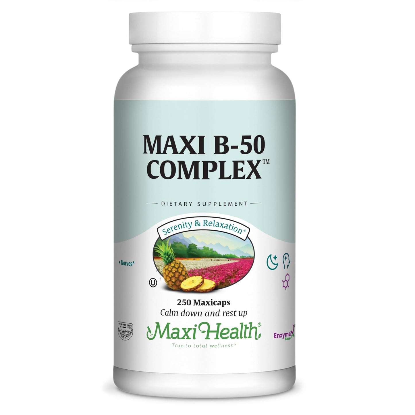 Maxi Health Stress Relief Vitamin B Complex Capsule for Women and Men, 250 Count