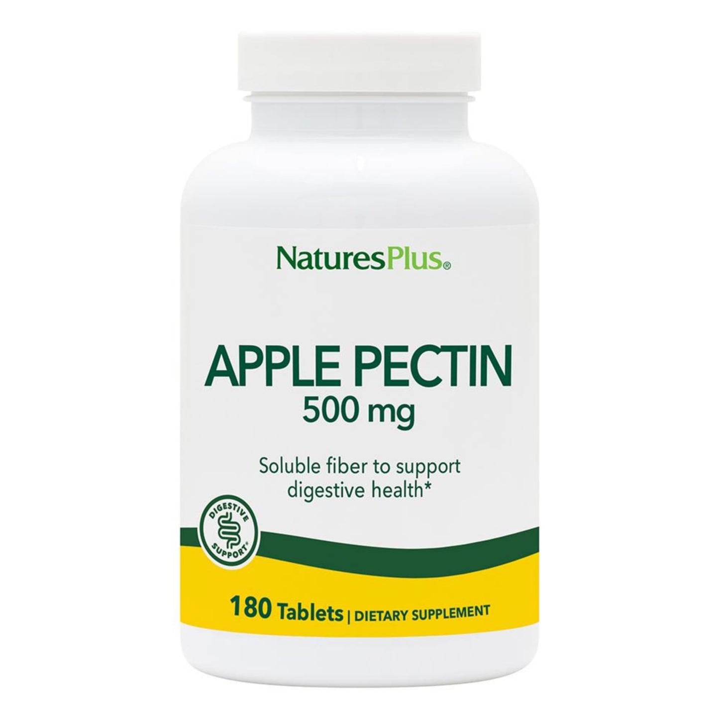 NaturesPlus Apple Pectin 500 mg Tablets, 180 Count