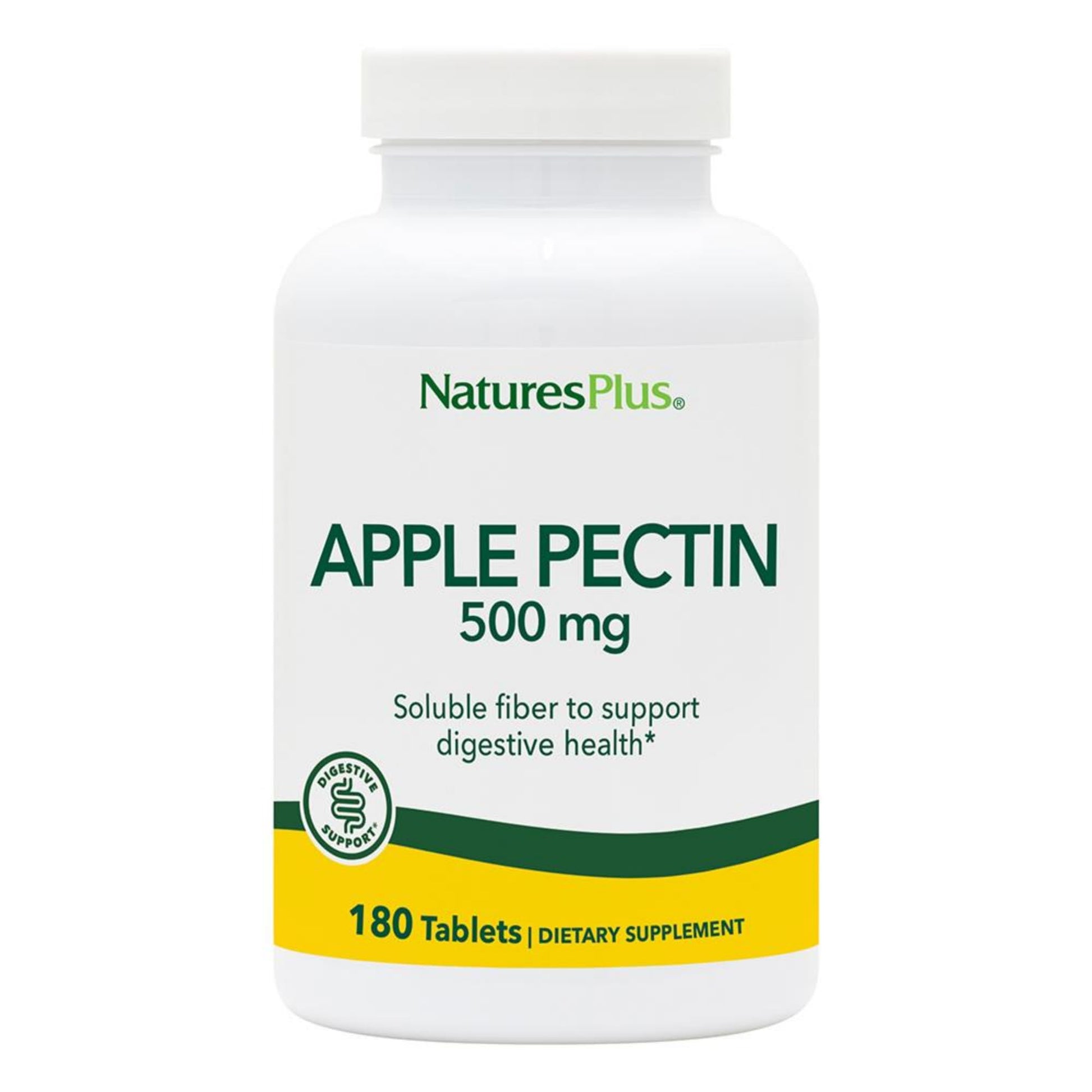 NaturesPlus Apple Pectin 500 mg Tablets, 180 Count