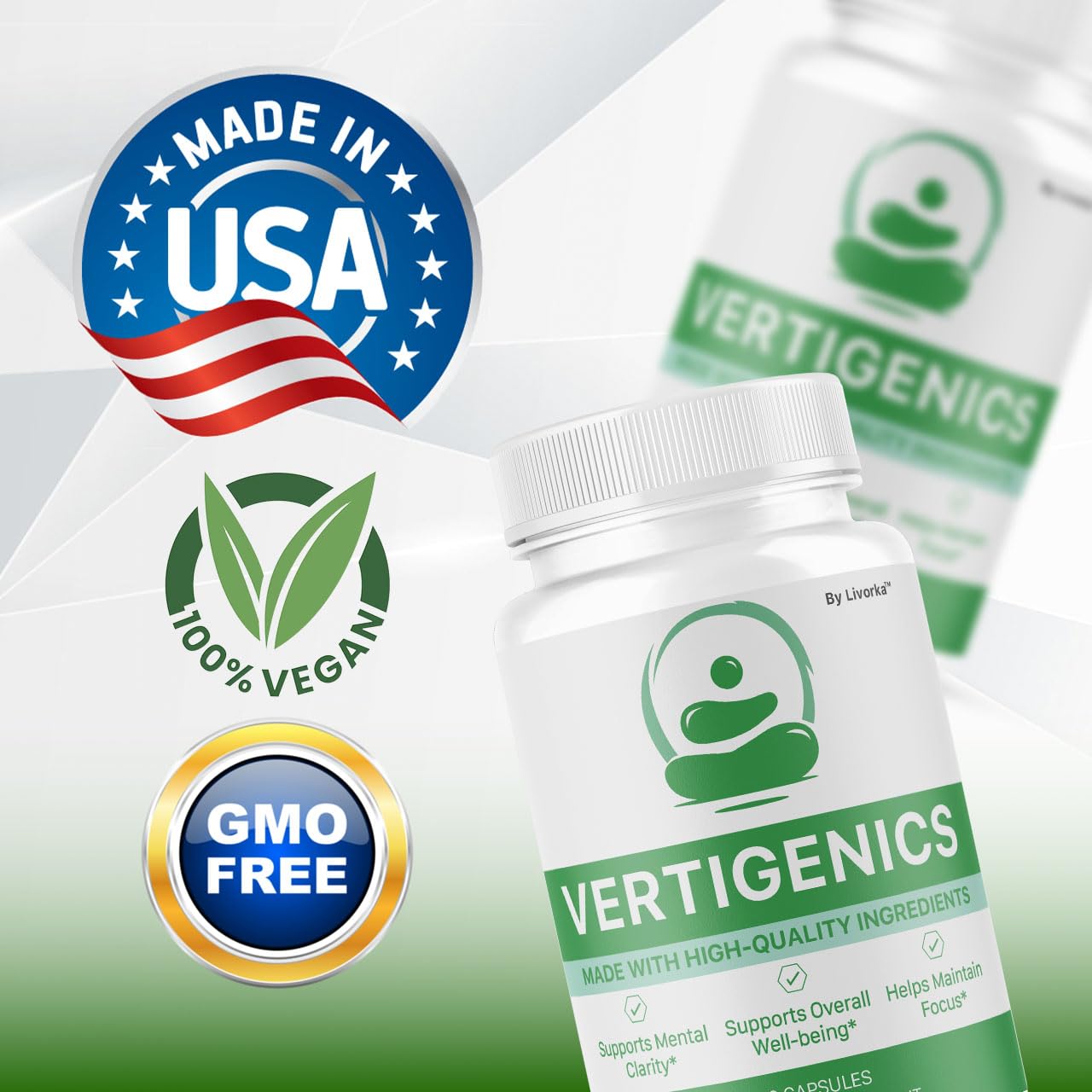 LIVORKA Vertigenics Supplement Capsules, 180 Capsules