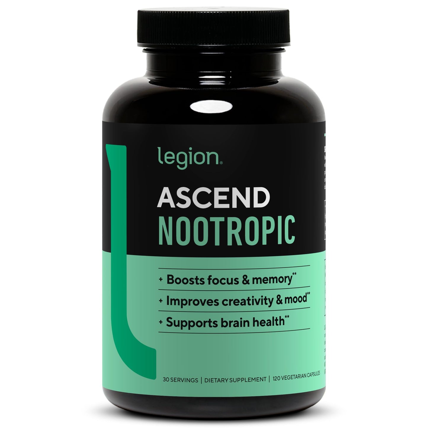 LEGION Ascend Nootropic Capsules, 120 Count