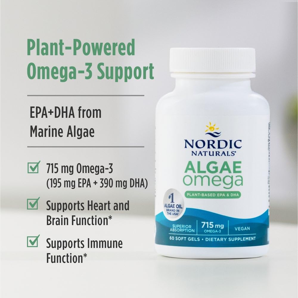 Nordic Naturals Algae Omega Soft Gels 60 Count