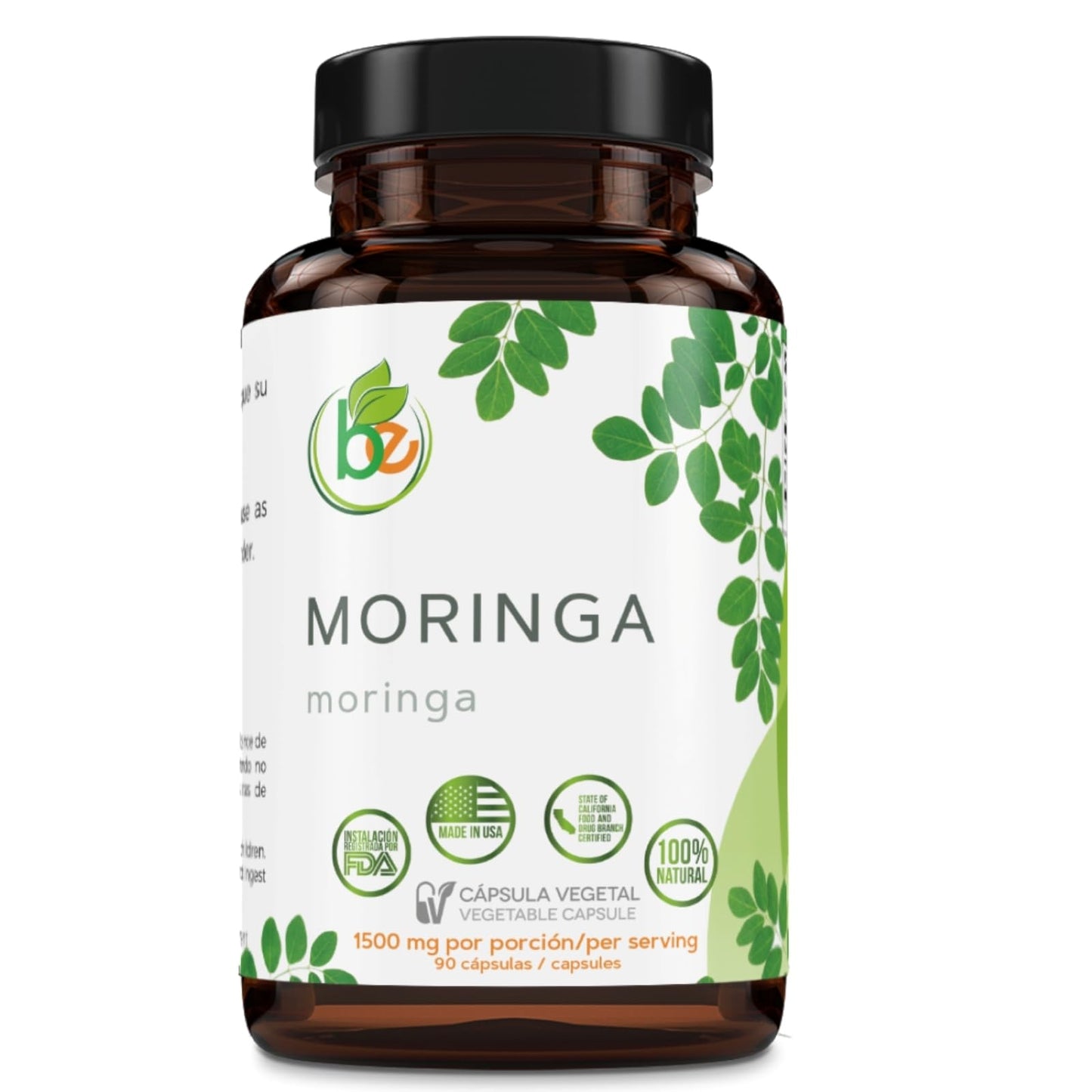 B-Experts Organic Moringa Vegetable Capsules 1 Count