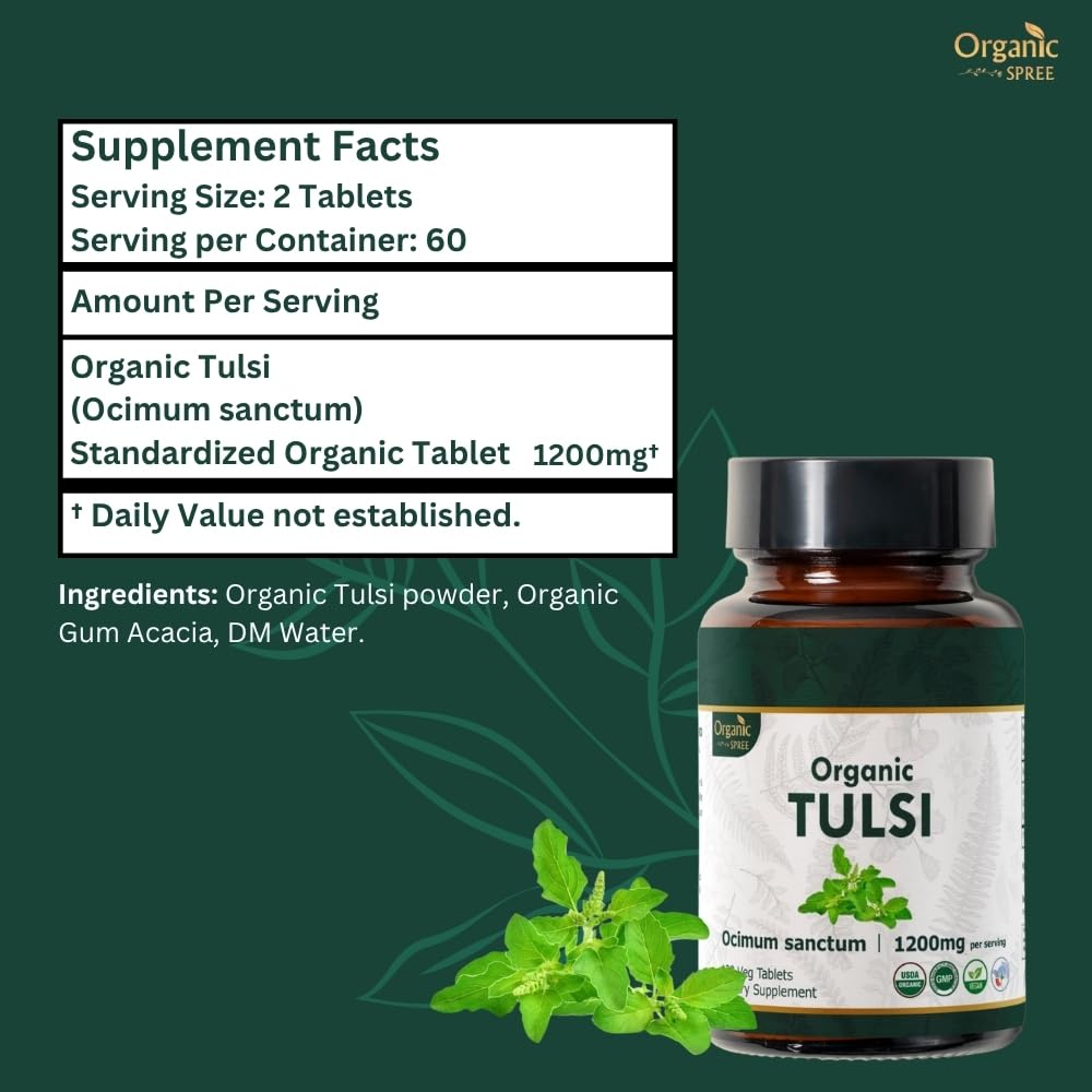 ORGANIC SPREE Haritaki & Tulsi Supplement Tablets 240