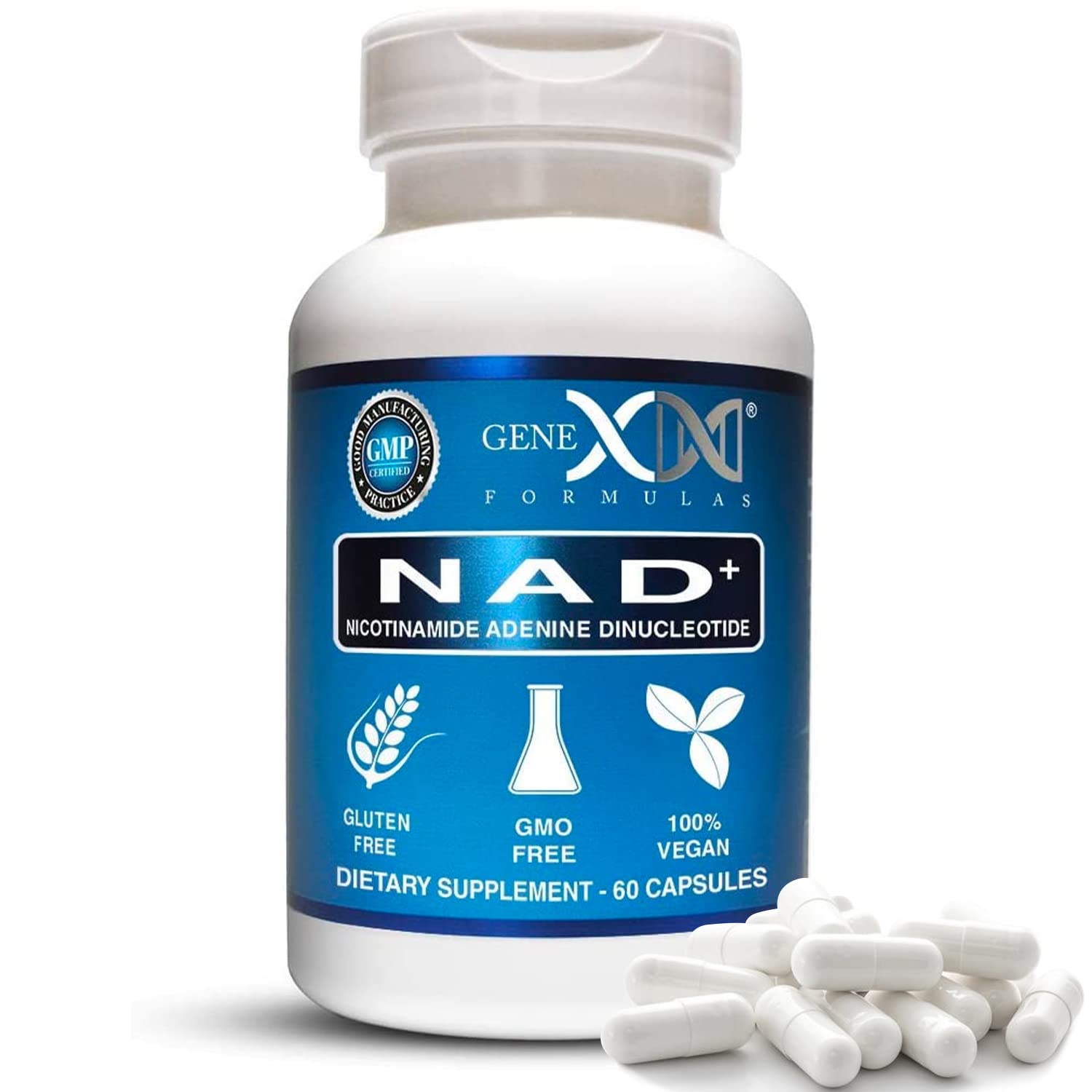 Genex Formulas NAD+ 250mg Capsule, 60 Capsules