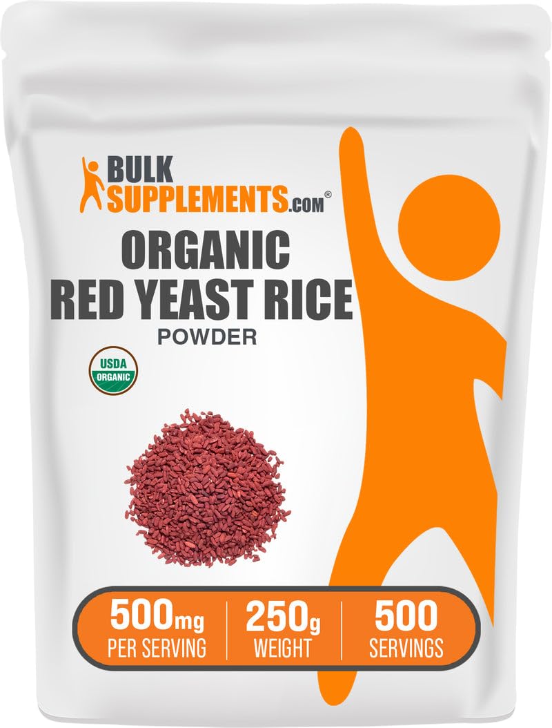 BulkSupplements Organic Red Yeast Rice Powder, 8.8 oz