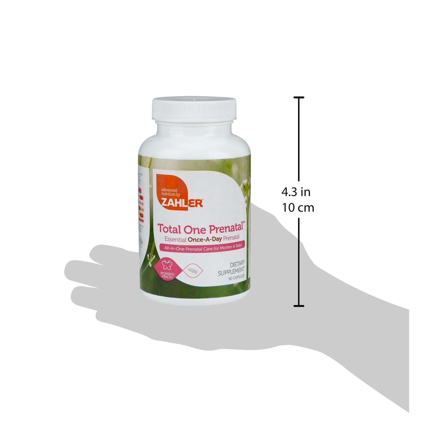 Zahler Total One Prenatal Vitamins for Women Capsules 90 Count