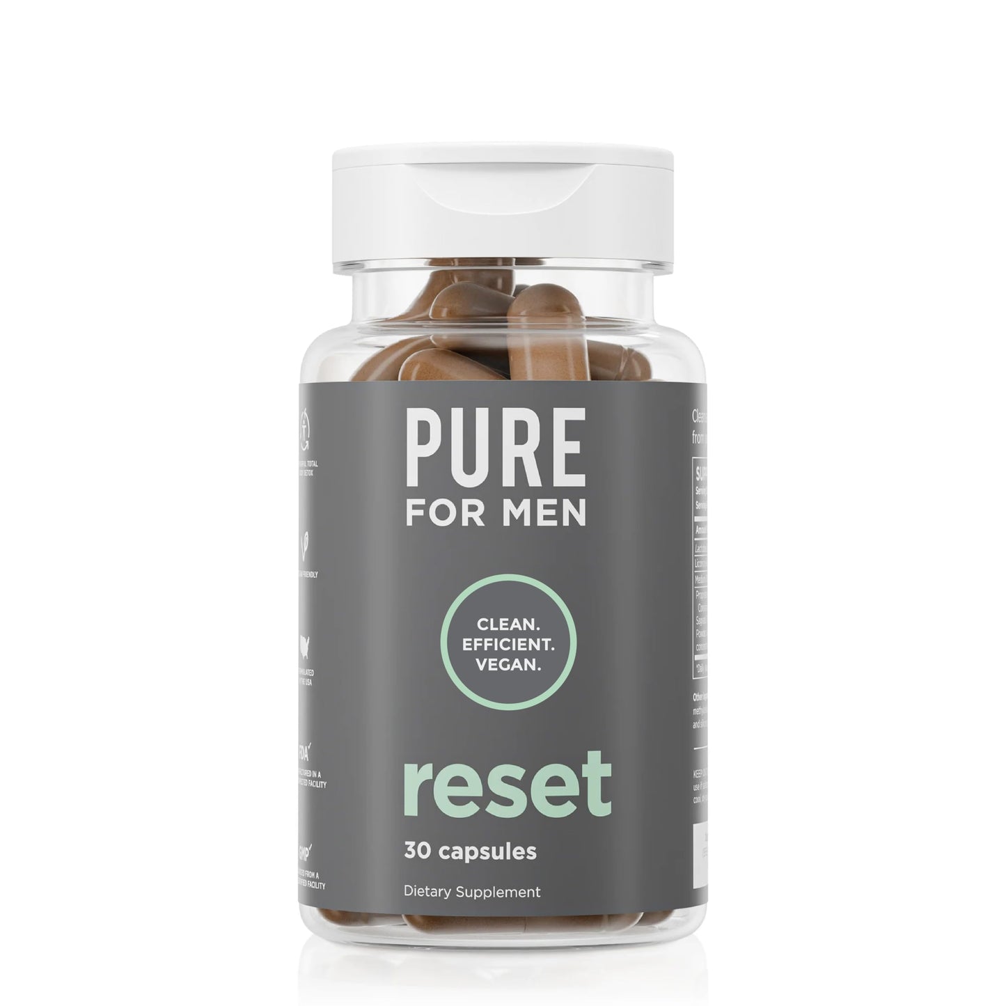 Pure for Men Detox Supplement Reset Capsule 30 Capsules