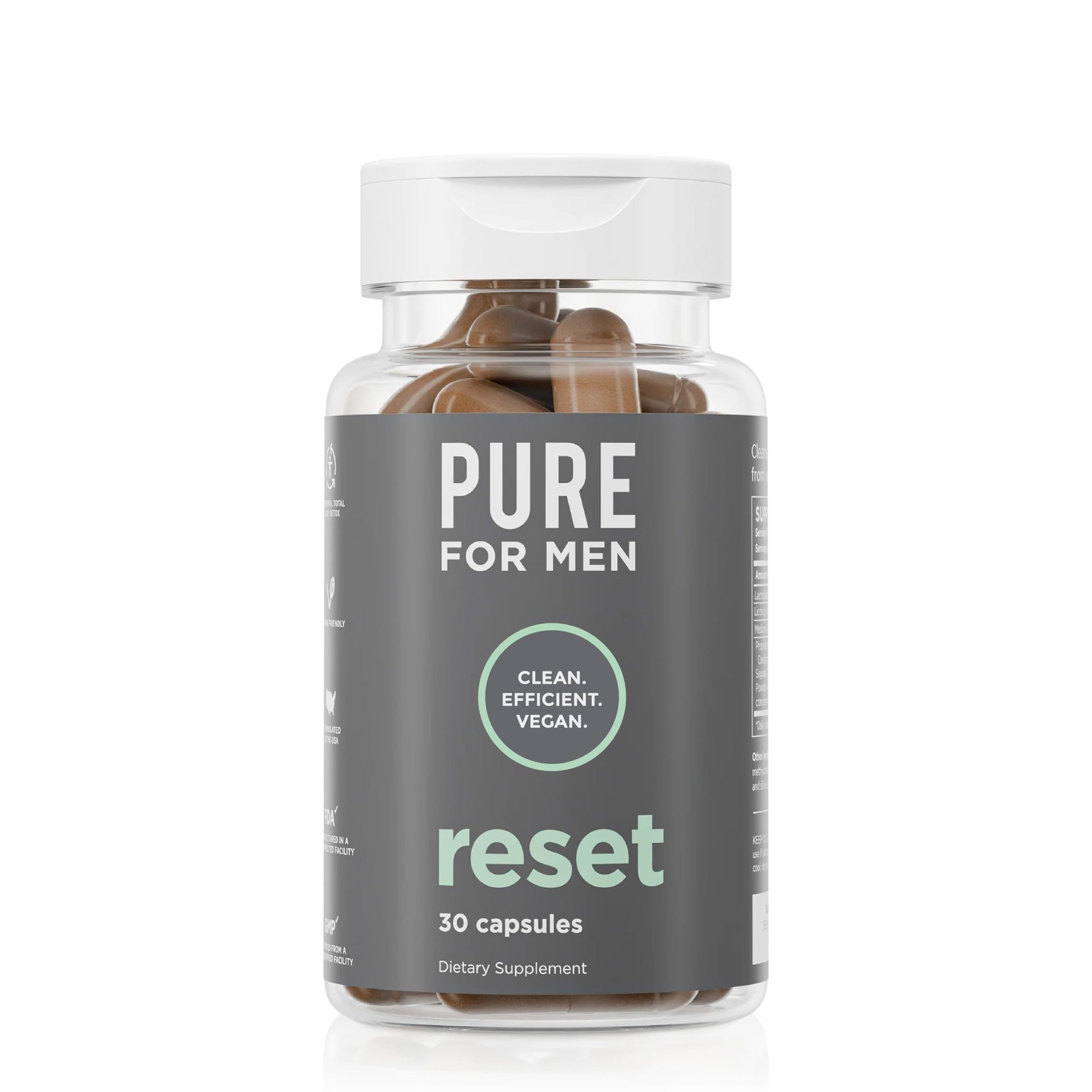 Pure for Men Detox Supplement Reset Capsule 30 Capsules