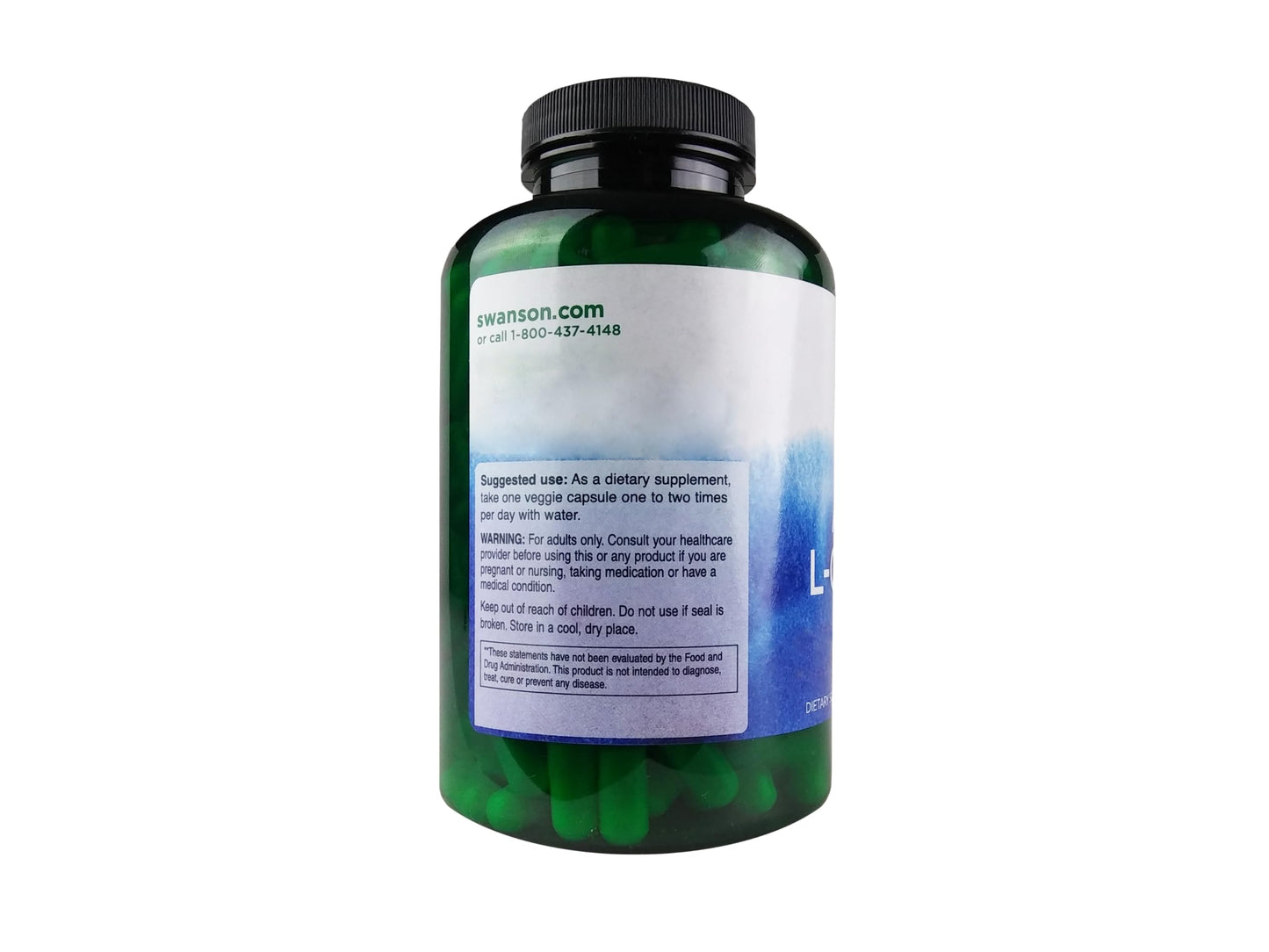 Swanson Acetyl L-Carnitine 500 mg Capsules, 240 Count