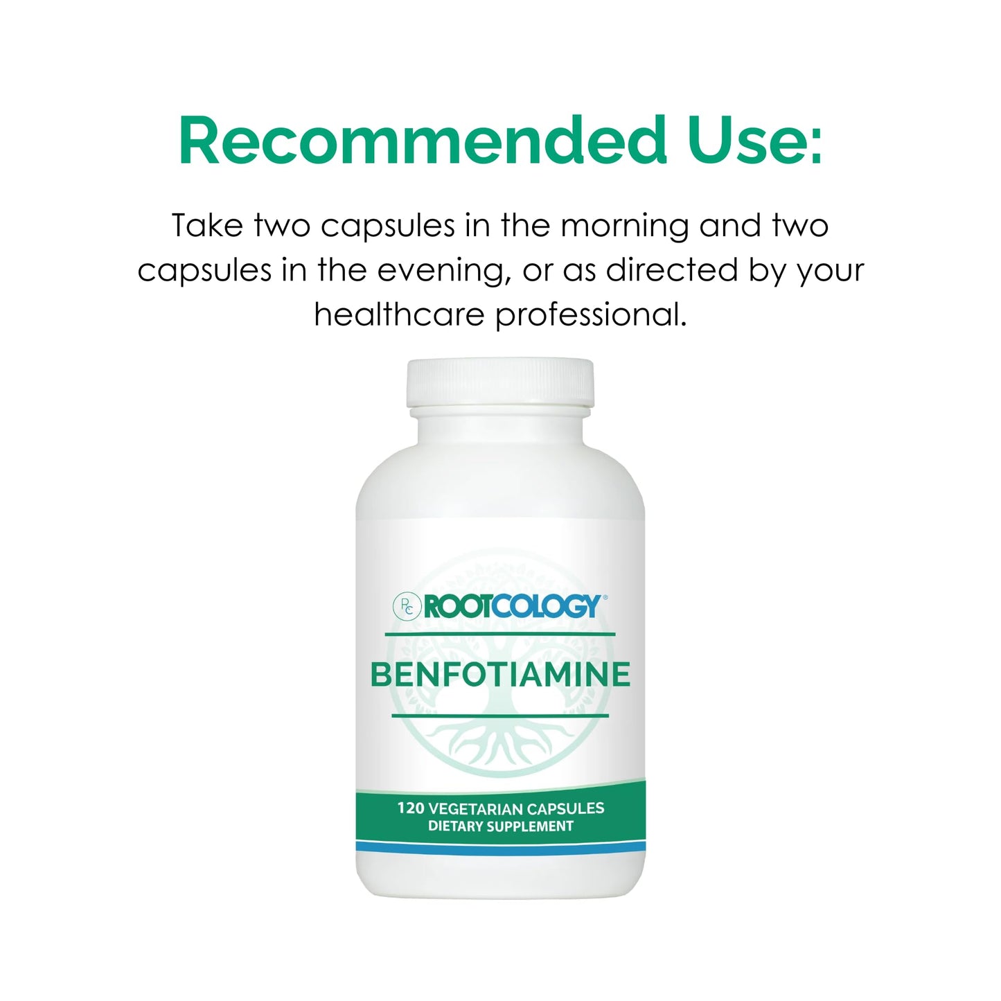 Rootcology Benfotiamine 300mg Capsules, 120 Count