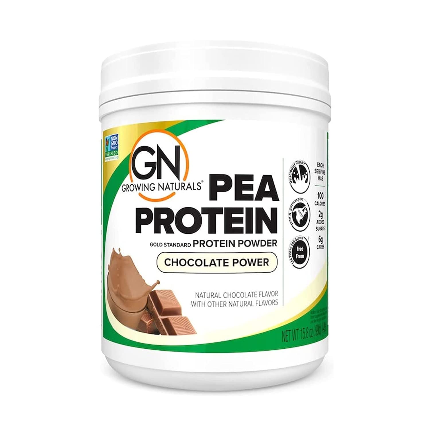 Growing Naturals Raw Pea Protein Powder 15.8 Ounce