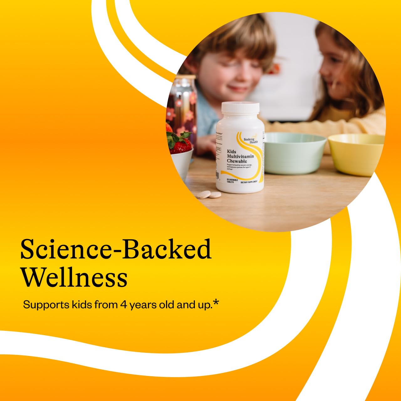 Seeking Health Kids Multivitamin Chewable Tablet, 60 Tablets