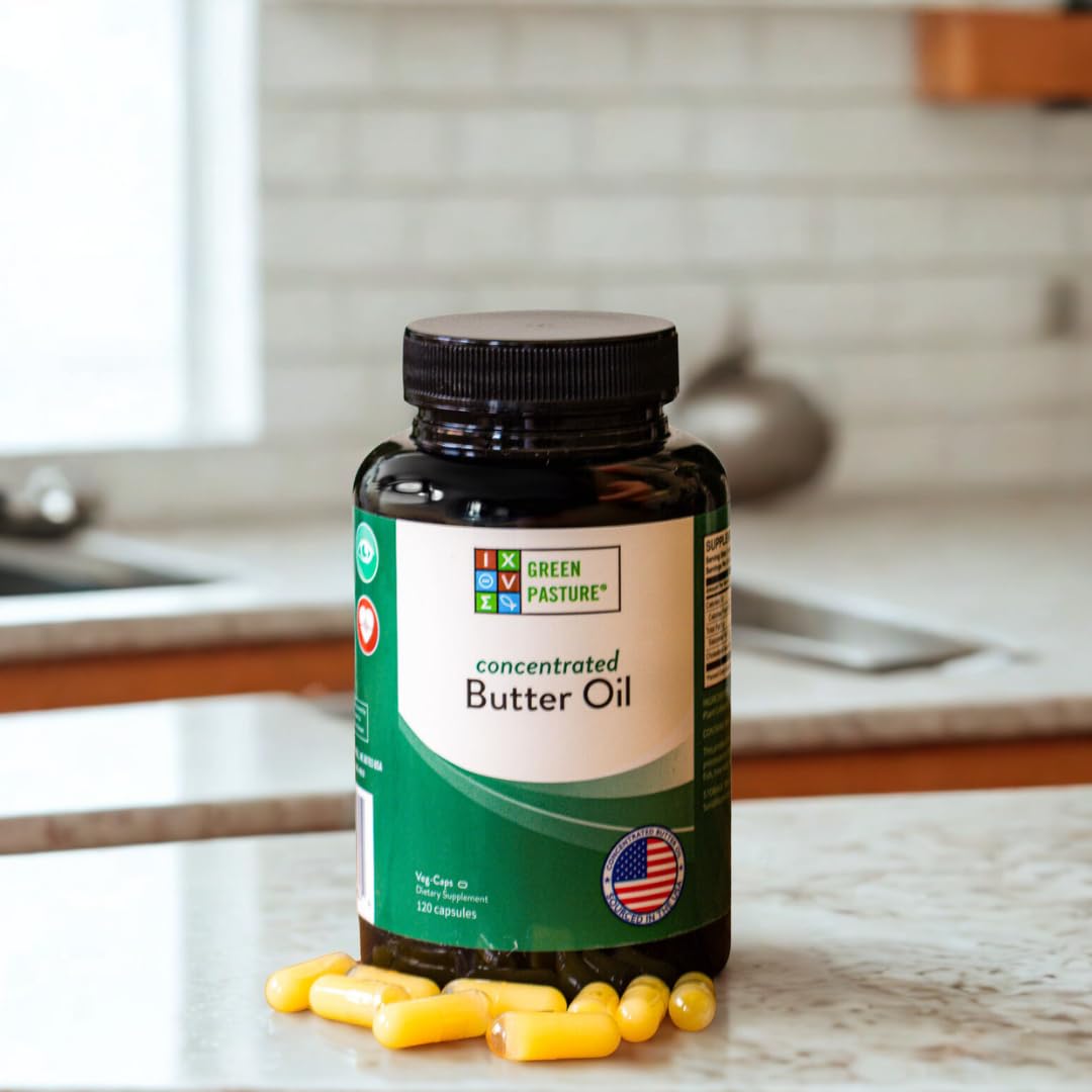 Green Pasture Concentrated Butter Oil Capsules 120 Count