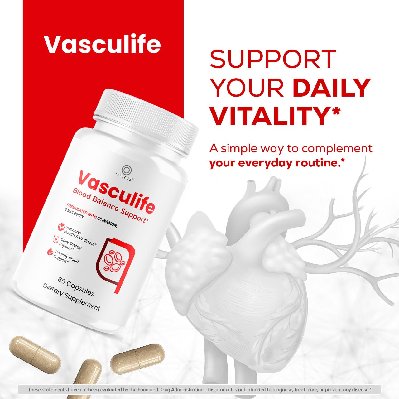 OVICIA Vasculife Capsules, 120 Count