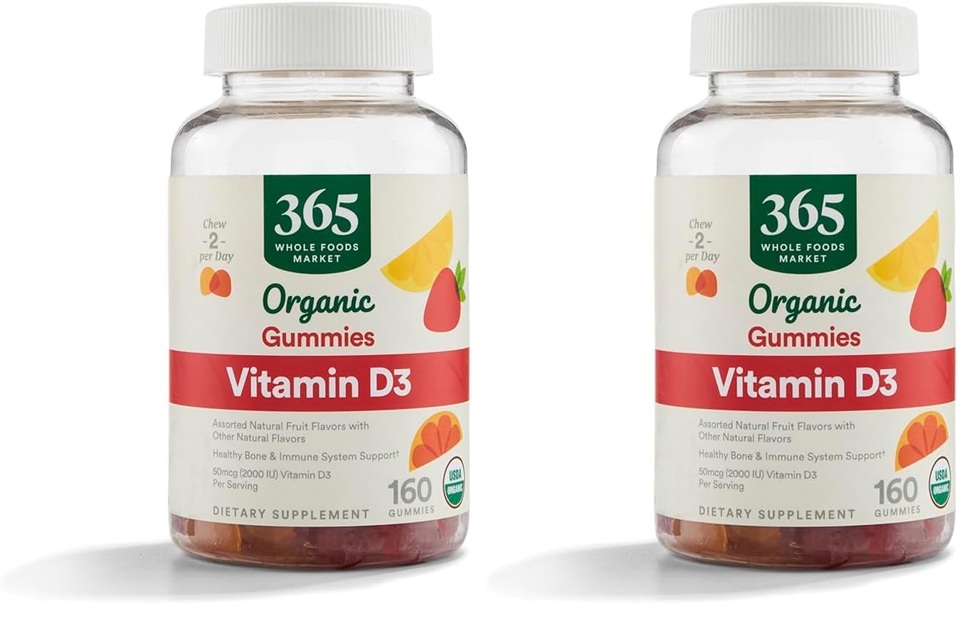 365 by Whole Foods Market Organic Vitamin D3 Gummy, 320 Gummies